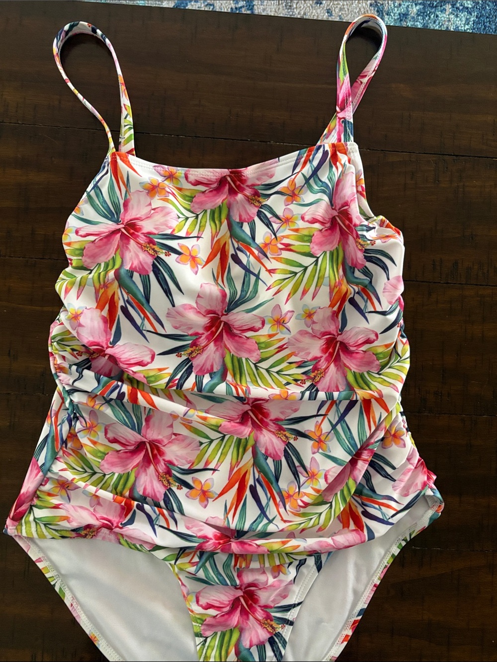 CATHERINE MALANDRINO Pink Floral Tropical One-Piece Swimsuit